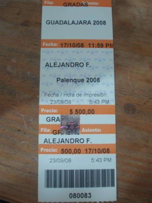 Vendo Boleto Para Palenque Alejandro Fernandez 17 Octubre En Jalisco ...